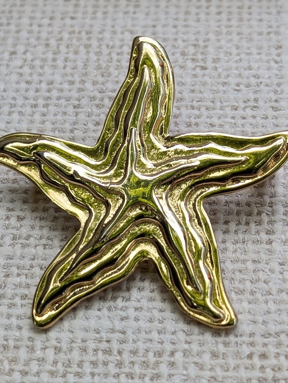 Park Lane Vintage Large Chunky Starfish Gold Brooch or Pendant